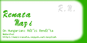 renata mazi business card